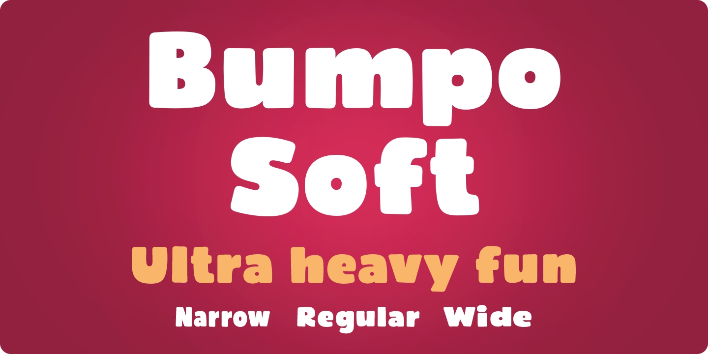Beispiel einer Bumpo Soft-Schriftart #1